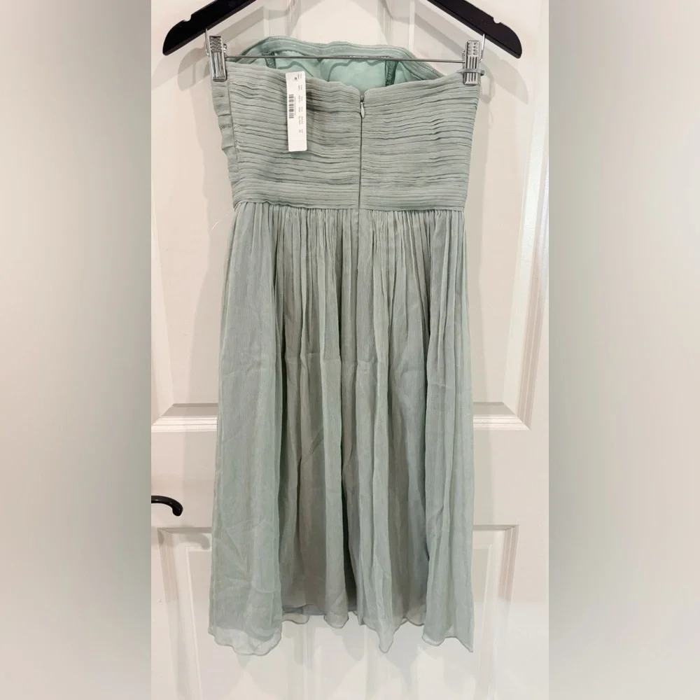 BNWT J.Crew Mindy Strapless Dress Dusty Shale size 00 $290 - Picture 3 of 13